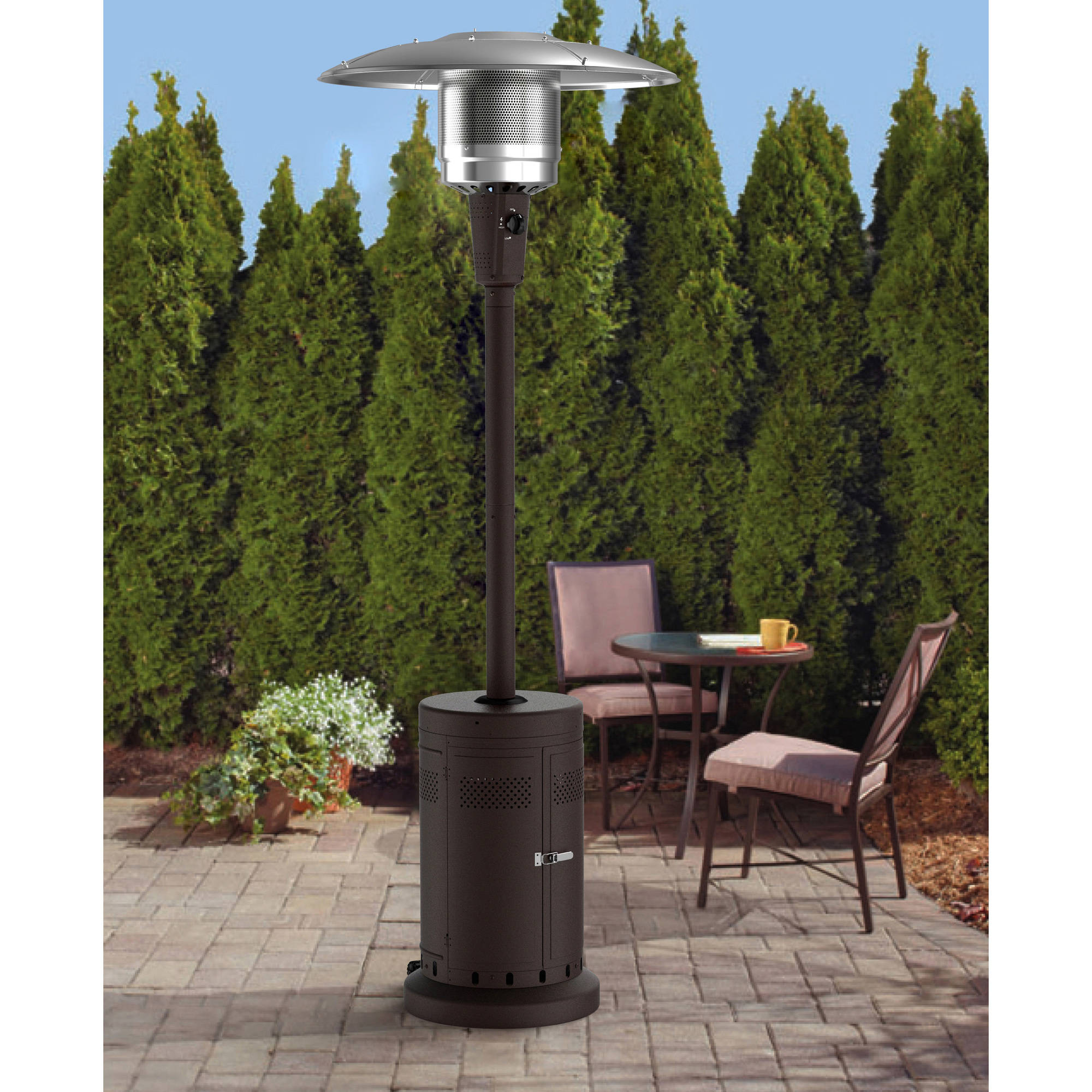 Mainstays Large Outdoor Patio Heater, Powder Coat Brown - image 1 of 4
