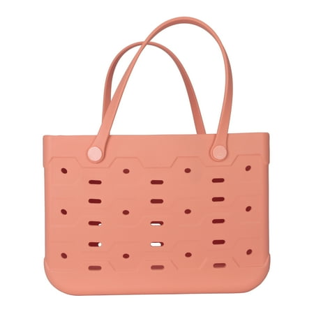 Mainstays Large All Purpose Flex Laundry Tote, Melon Juice – Waterproof & Washable – 18" W x 8.75" D x 13" H