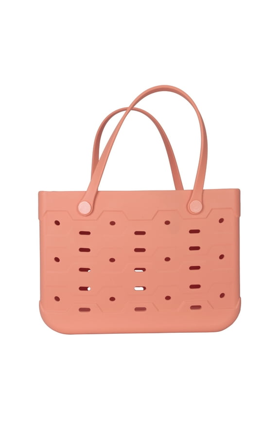 Large All Purpose Flex Laundry Tote, Melon Juice – Waterproof & Washable – 18" W x 8.75" D x 13" H