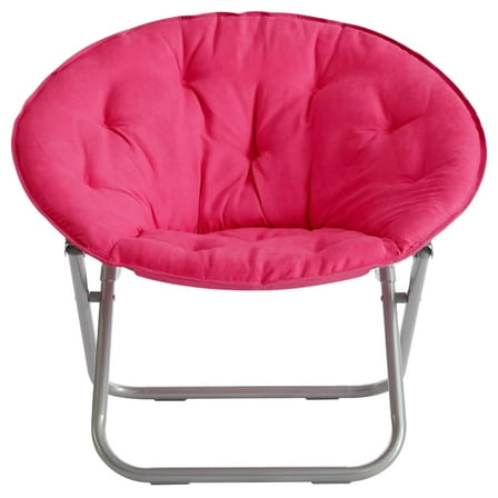 Mainstays, Large Super Soft Microsuede 30" Saucer™ Chair, Hot Pink