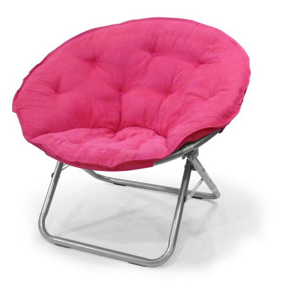 Mainstays, Large Super Soft Microsuede 30" Saucer™ Chair, Hot Pink