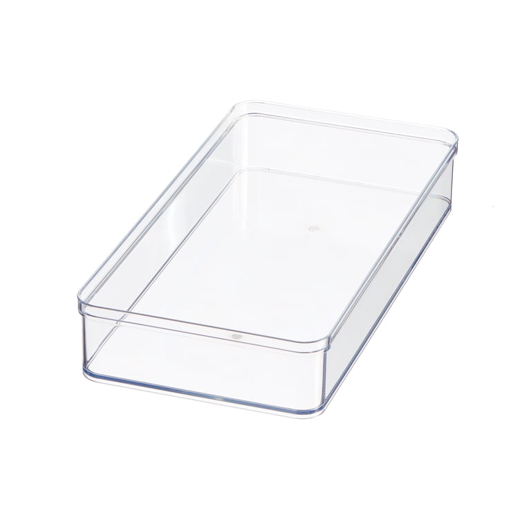 Mainstays Extra Large Wide Kitchen Drawer Organizer, Clear Plastic, 12 x 6 x 2