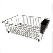 Mainstays Large Wire Dish Rack Black/Chrome - 17.5" x 13.75" x 5.5"