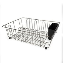 Mainstays Large Wire Dish Rack Black/Chrome - 17.5" x 13.7" x 5.5"