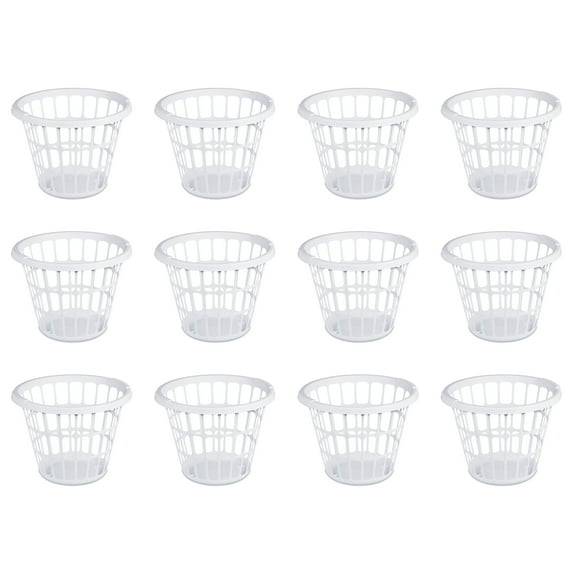 Mainstays Laundry Basket, White, Set of 12