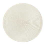 Mainstays Lava Polyester Round Table Placemat Vanilla 15" Round