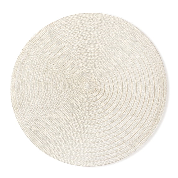 Mainstays Lava Polyester Round Table Placemat Vanilla 15" Round