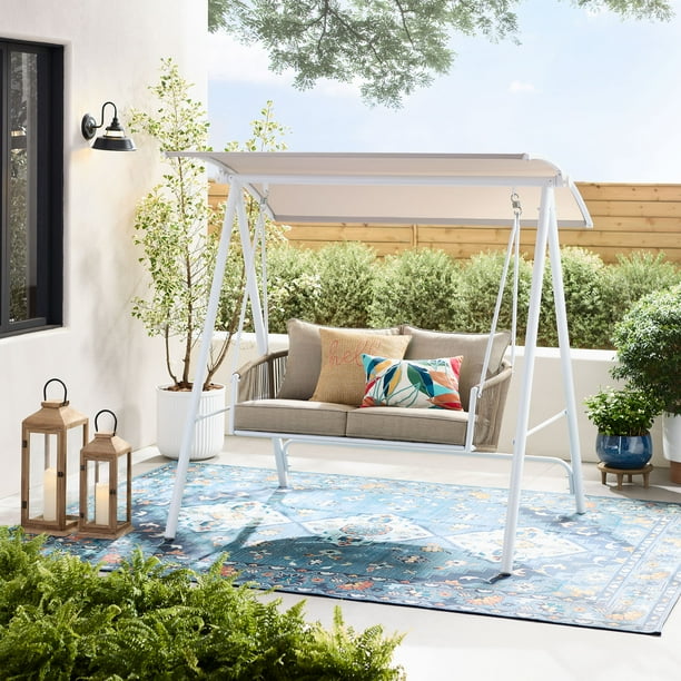 Mainstays Lawson Ridge 2-Seat Steel Outdoor Swing - Walmart