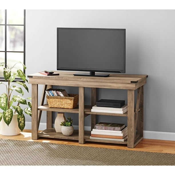 Mainstays Lawson TV Stand for TVs up to 55", Rustic Oak