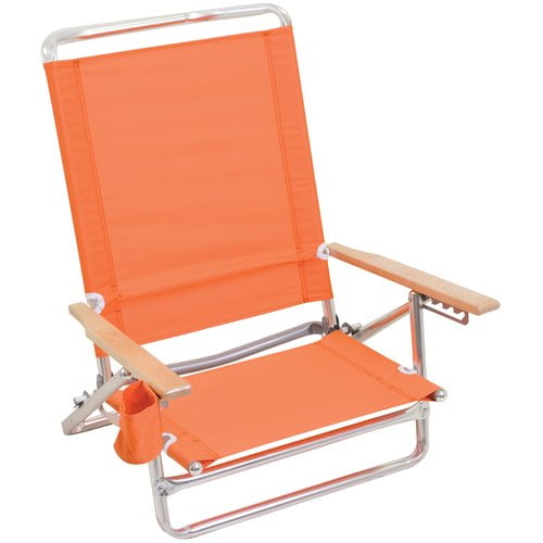 Mainstays Lay Flat Beach Chair, Phoenix Sun - Walmart.com