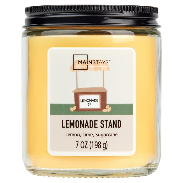 Mainstays Lemonade Stand Scented SingleWick Twist Jar Candle, 7 oz