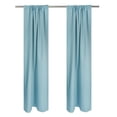 thumbnail image 1 of Mainstays Light Blue Solid Blackout Rod Pocket with Back Tabs Curtain Panel Pair, Set of 2, 30" W x 63" L, 1 of 11