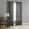 thumbnail image 1 of Mainstays Light Filtering Black Curtains For Bedroom And Living Room, Linen Look, 2 Panel Set, 1 of 9