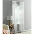 thumbnail image 1 of Mainstays Light Filtering Tab Top Curtain Panel Set, Set of 2, White, 37" W x 84" L, 1 of 5