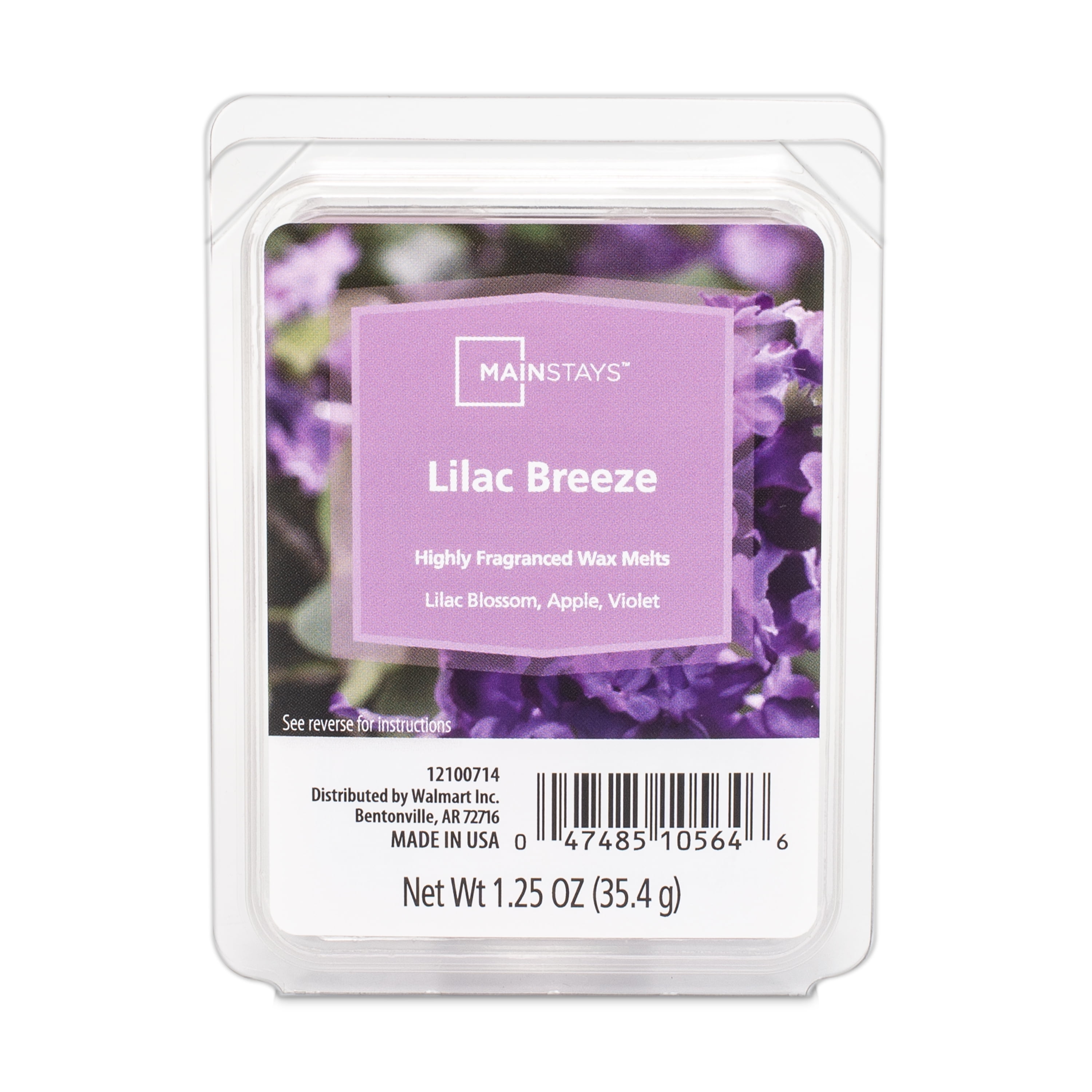 Mainstays Lilac Breeze Scented 6 Cube Wax Melt, 1.25 oz