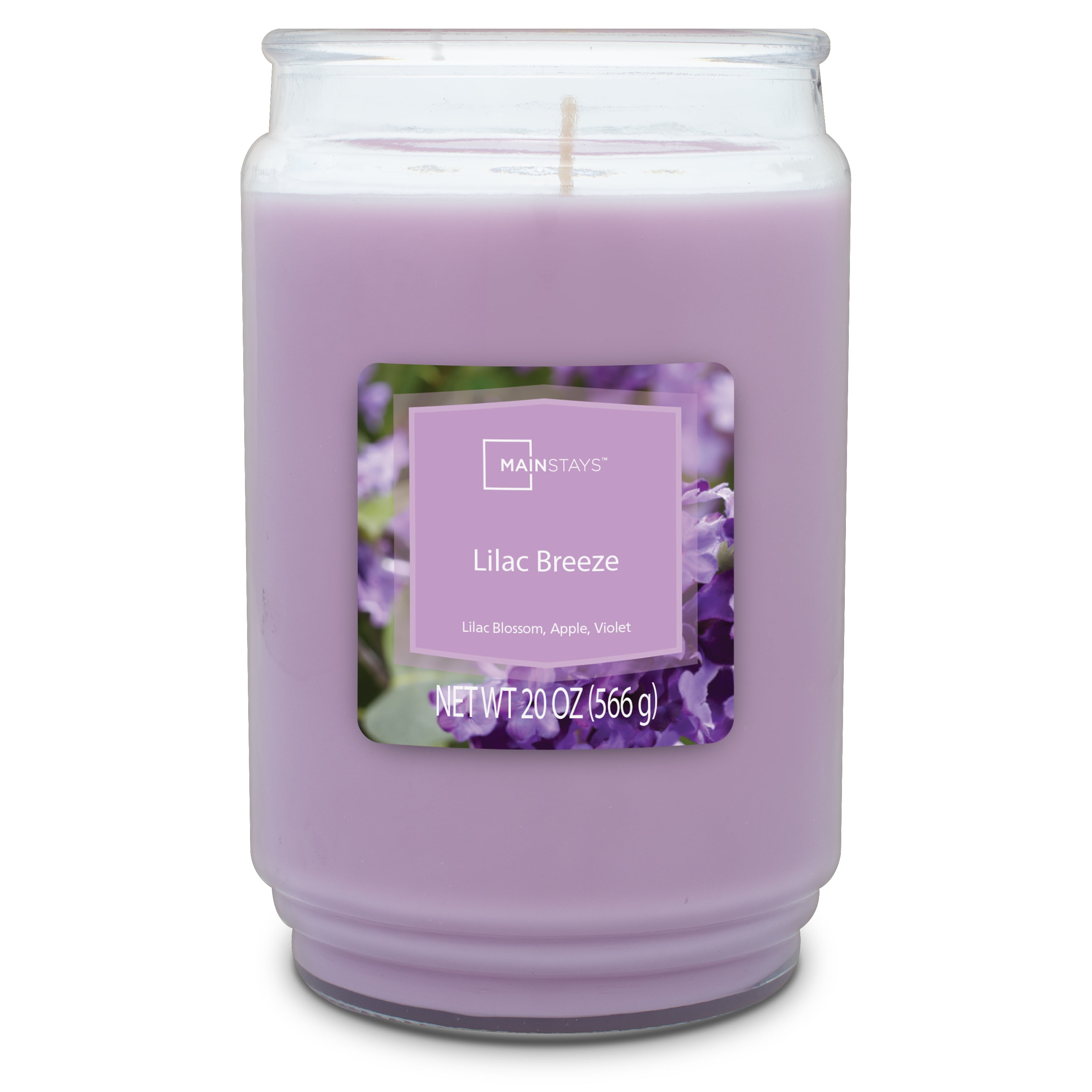 ‘Painted Lilac Rose’ Scented Candle - Full Glass, 11oz