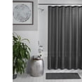 thumbnail image 1 of Mainstays Linear Square Gray Fabric Shower Curtain, 72” x 72”, 1 of 10