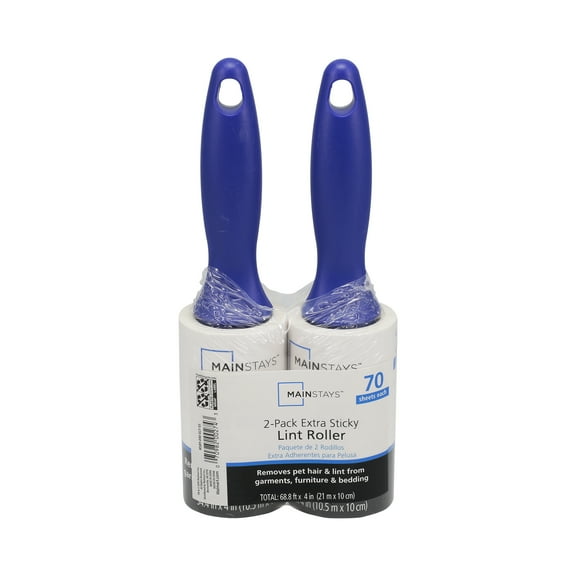 Mainstays Lint Roller 70 Layer 2-Pack