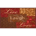 thumbnail image 1 of Mainstays Live, Laugh, Love Color Block Nylon Indoor Accent Rug, Multi-Color, 17"x30", 1 of 9