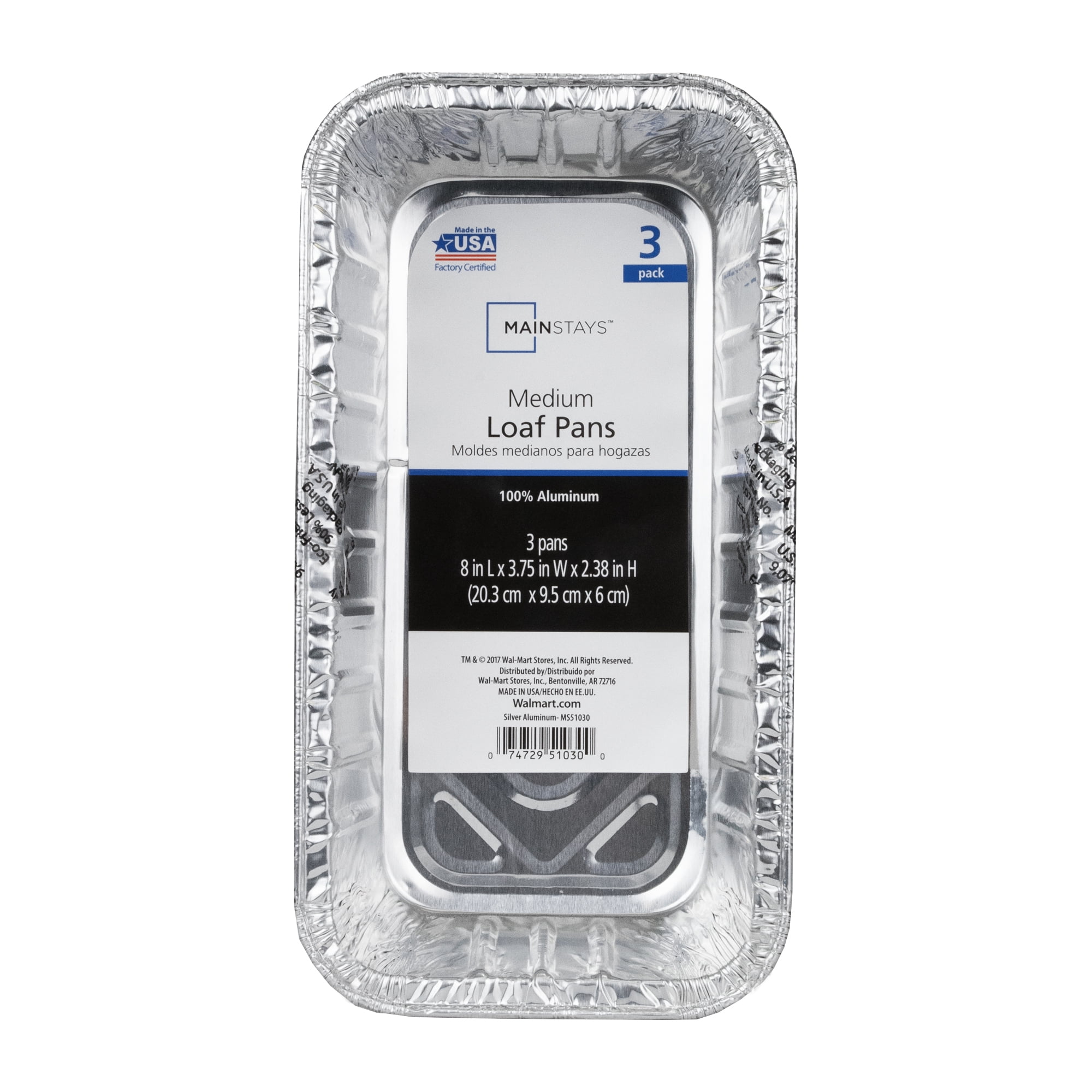 Mainstays Loaf Pans, 3pk