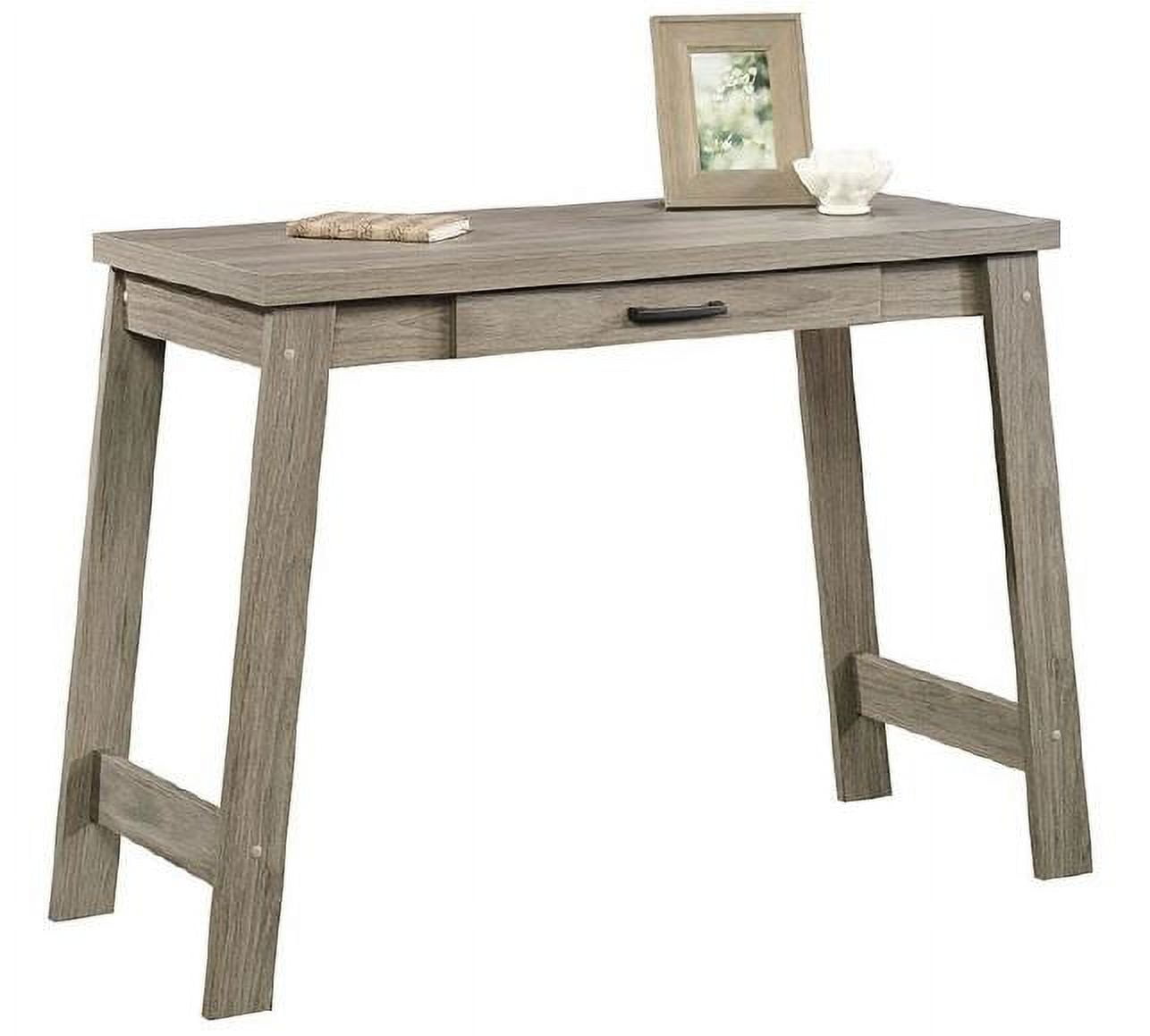 Mainstays Logan AFrame Writing Desk with Pullout Drawer, Rustic Oak