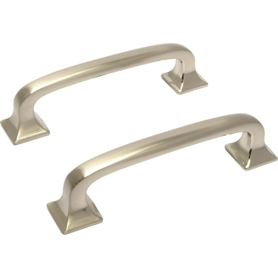 Mainstays Lombard 3 in. (76 mm) Satin Nickel Cabinet Drawer Bar Pull (2-Pack)
