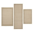 thumbnail image 1 of Mainstays Machine Washable Faux Sisal Beige Border Indoor Accent Rug Set, 3-Piece Set, 1 of 10