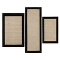 thumbnail image 1 of Mainstays Machine Washable Faux Sisal Black Border Indoor Accent Rug Set, 3-Piece Set, 1 of 9