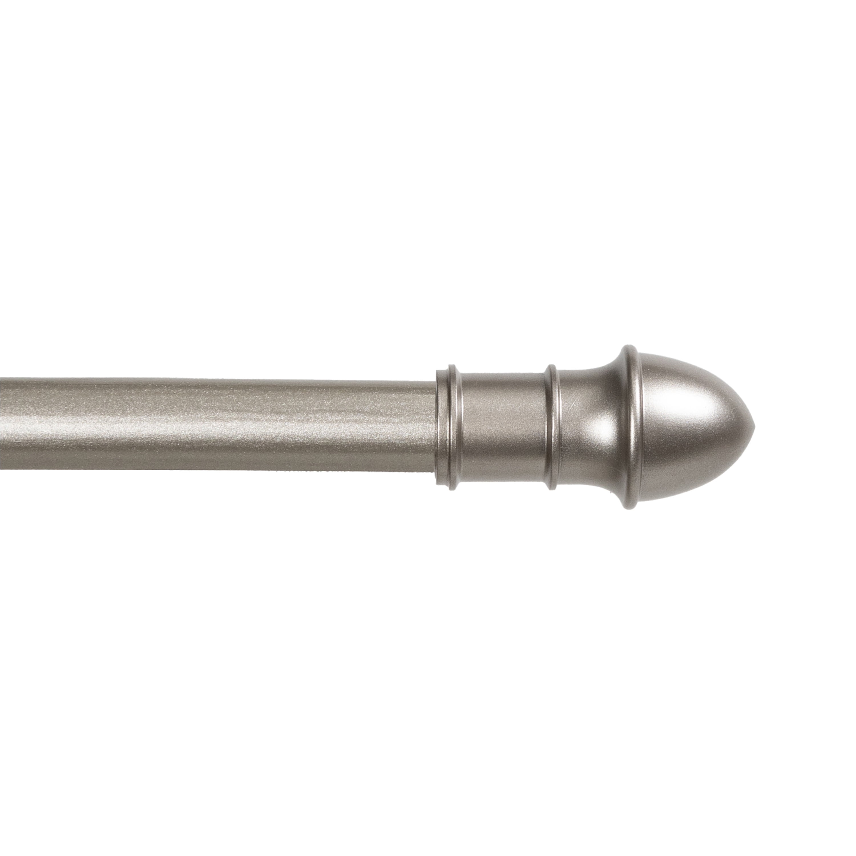 Mainstays Madelyn 7/16" Nickel Adjustable Café Curtain Rod Set, 48"-84"