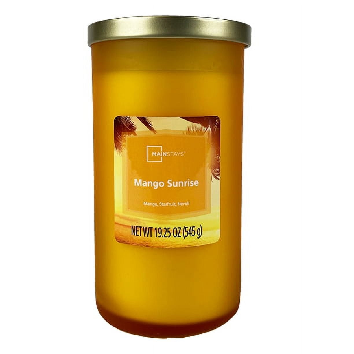 Mainstays Mango Sunrise Scented Single-Wick Frosted Jar Candle, 19.25 oz.