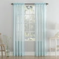 thumbnail image 1 of Mainstays Marjorie Sheer Voile Rod Pocket Single Curtain Panel, 1 Panel, Teal, 59"W x 84"L, 1 of 9