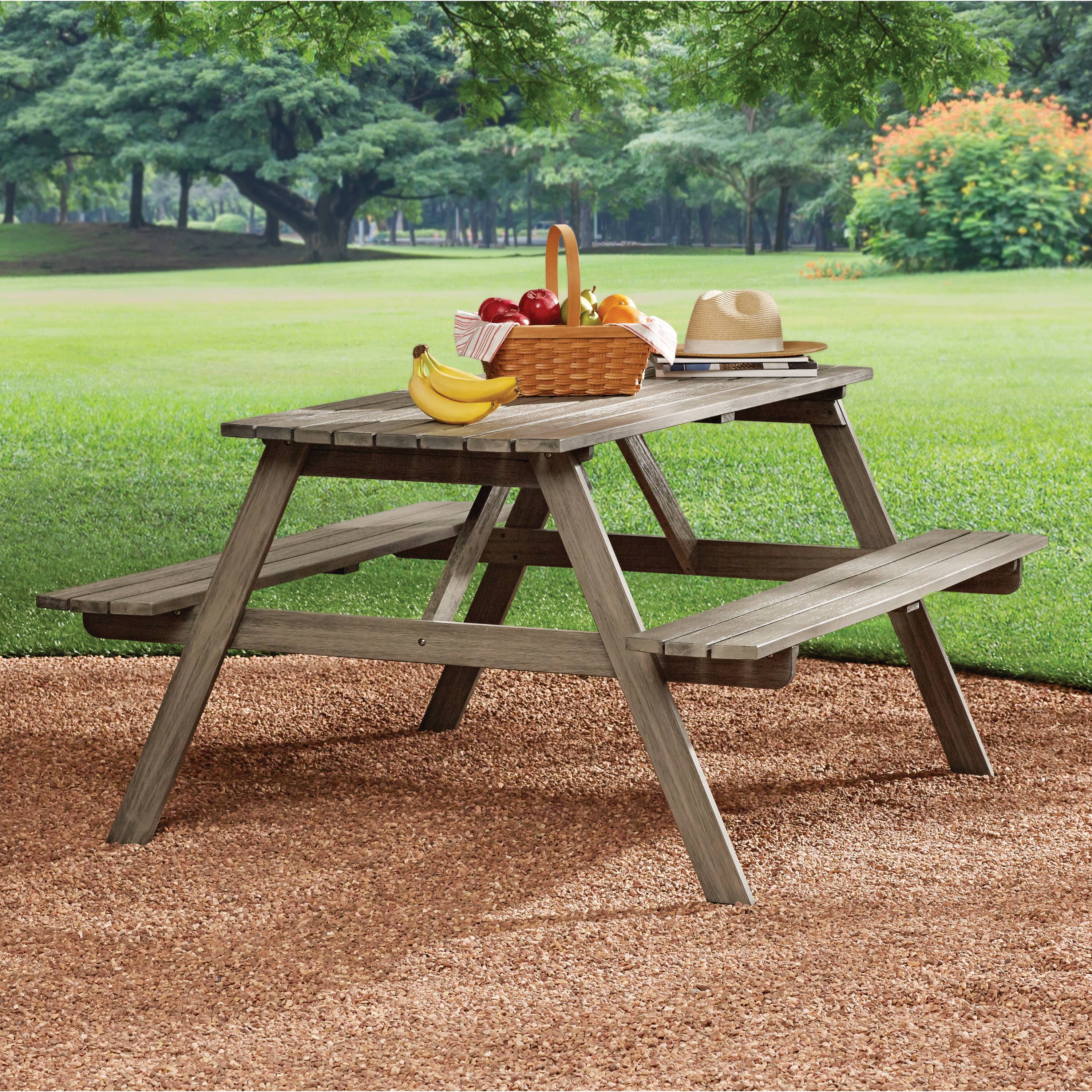 Mainstays Martis Bay Wood Outdoor Picnic Table, Gray - image 1 of 6