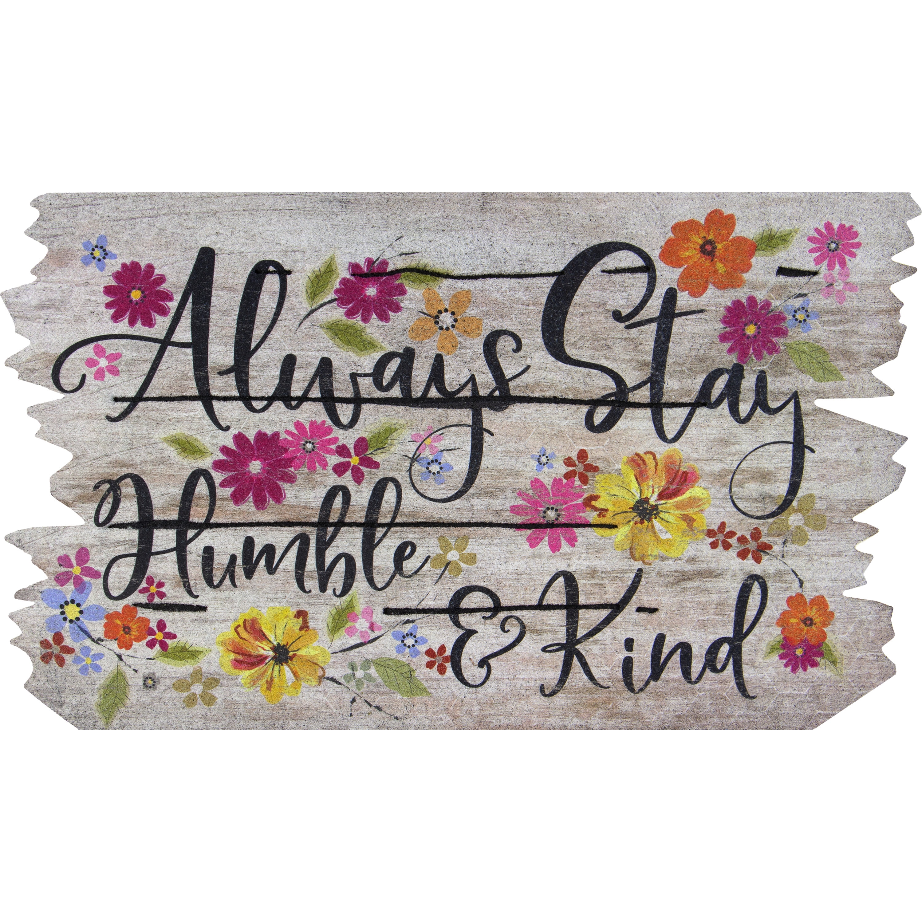 Mainstays Masterpiece Humble and Kind Doormat 1.5' x 2.5' Recycled