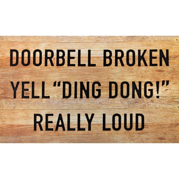 Mainstays Masterpiece Doorbell Broken Flocked Fiber Doormat, 1.5' x 2.5'