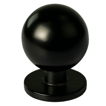 Mainstays Matte Black Round Ball Knob, Zamak, 2 Pack