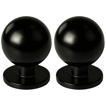 Mainstays Matte Black Round Ball Knob, Zamak, 2 pack