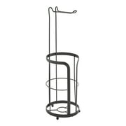 Mainstays Free Standing Matte Black Toilet Paper Holder and Roll Reserves Storage