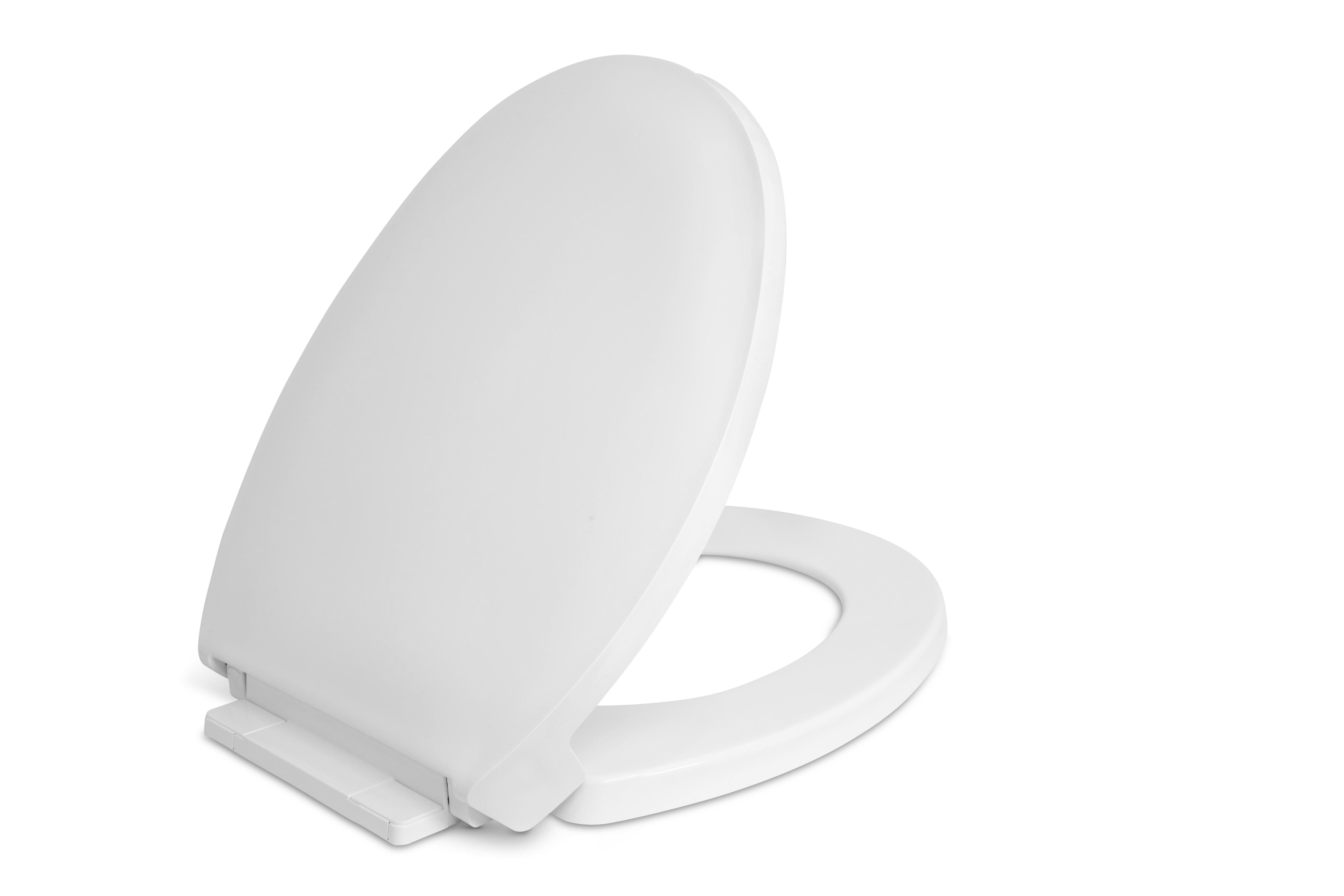 Mainstays Maximum Strength Plastic Round Slow Close Toilet Seat in White