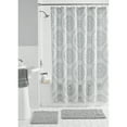 thumbnail image 1 of Mainstays Medallion 15-Piece Medallion Polyester Shower Curtain Set, Silver, 1 of 6