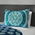 thumbnail image 1 of Mainstays Medallion Teal Medallion Polyester Pillow Sham, Standard (1 Count), 1 of 5