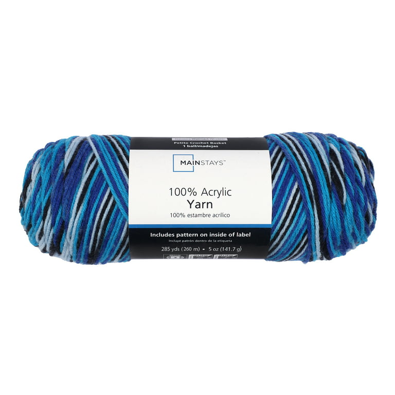 Mainstays Medium Acrylic Blue Blend Yarn, 5 Oz 285 Yards