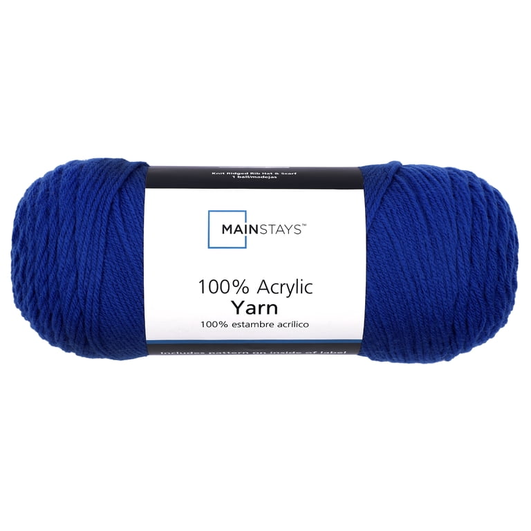 Mainstays Acrylic Yarn Medium Weight Blue 7 Oz 397 Yards for