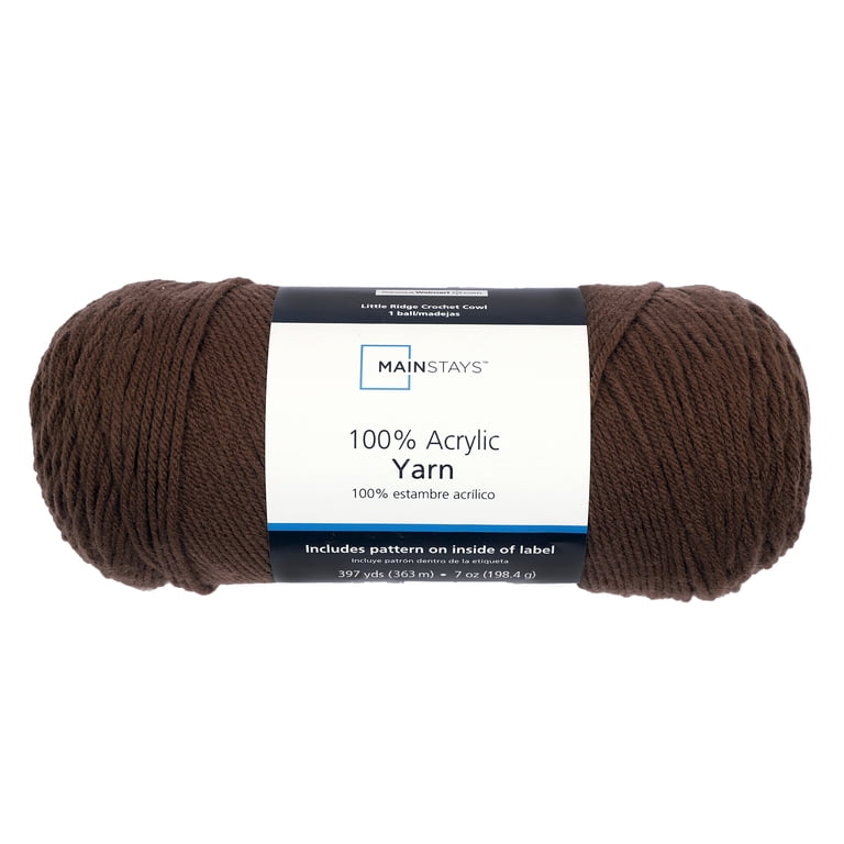 Mainstays Medium Acrylic Brown Yarn, 7 Oz 397 Yards - Walmart.com
