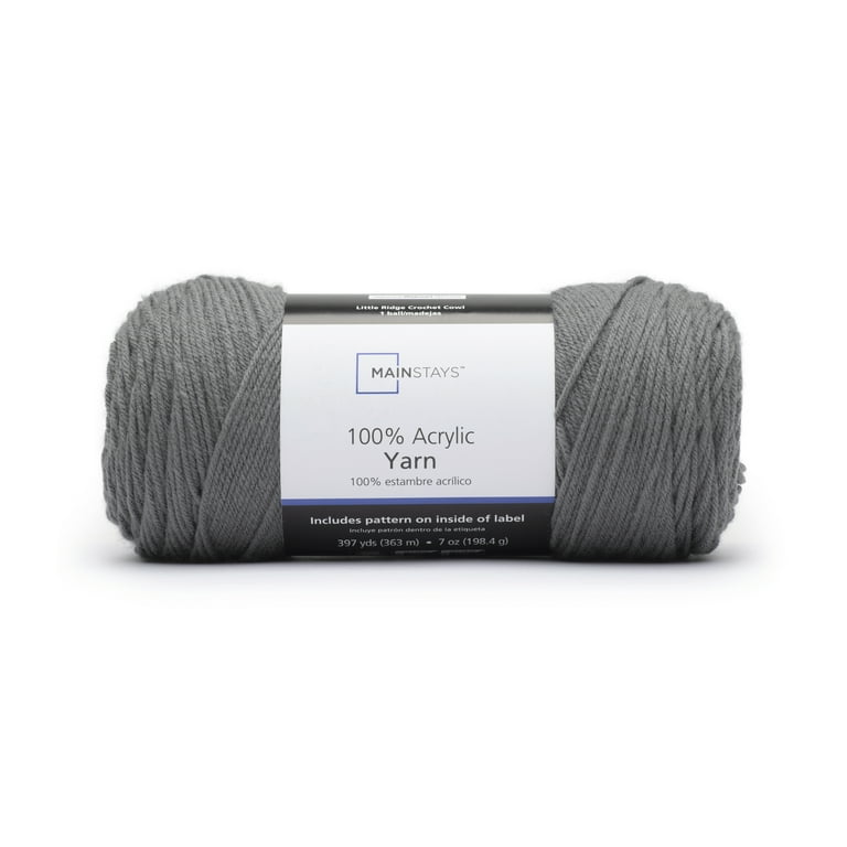 Mainstays Medium Acrylic Gray Yarn, 397 yd - Walmart.com 