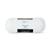 Mainstays Medium Acrylic White Yarn, 7 oz 397 yards