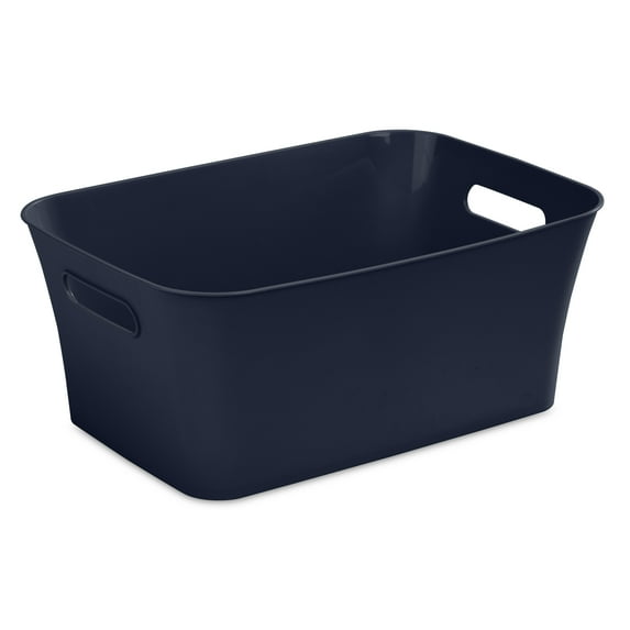 Mainstays Medium Bin Plastic, Blue Cove