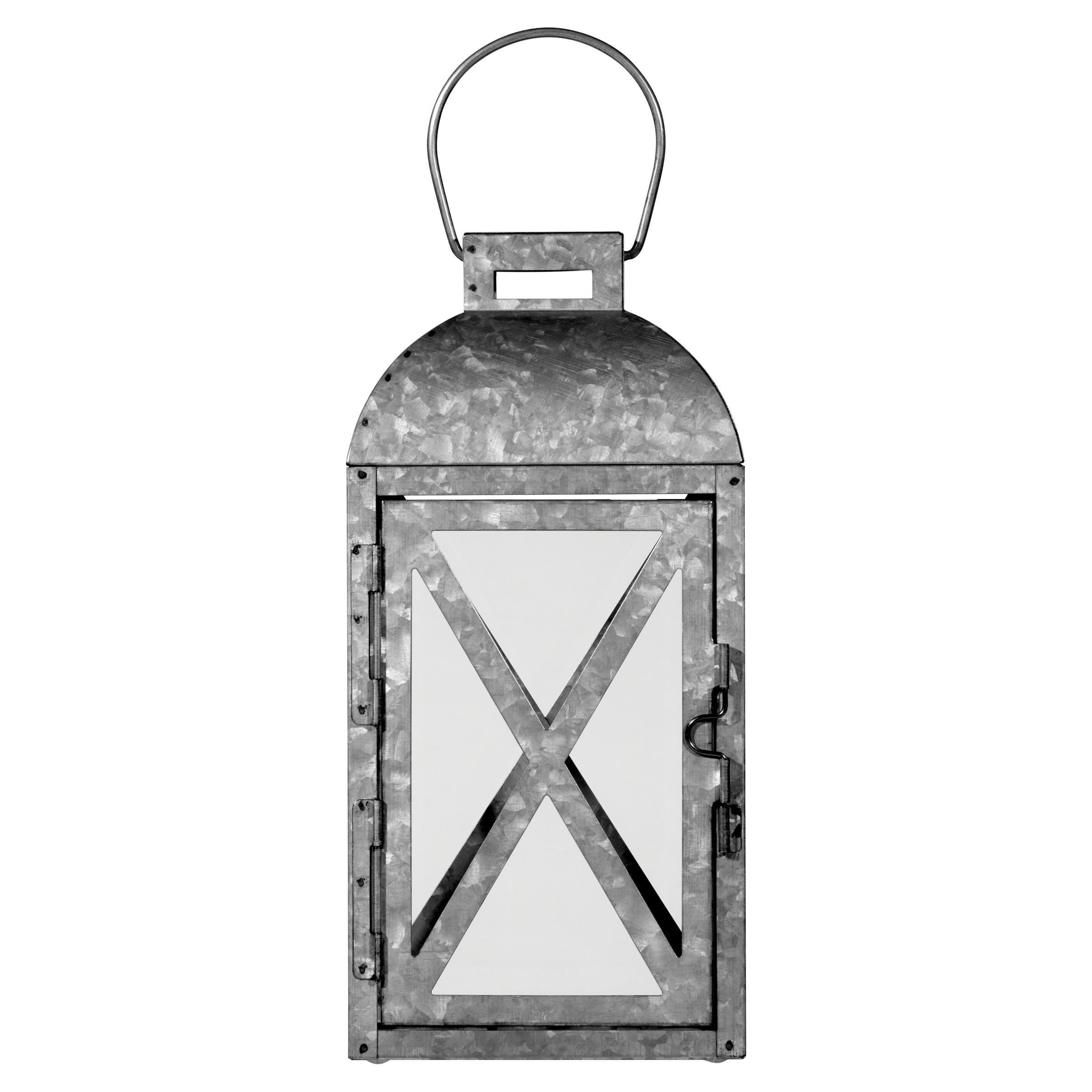 Mainstays Medium Galvanized Metal Candle Holder Lantern, Antique Gray - image 1 of 6
