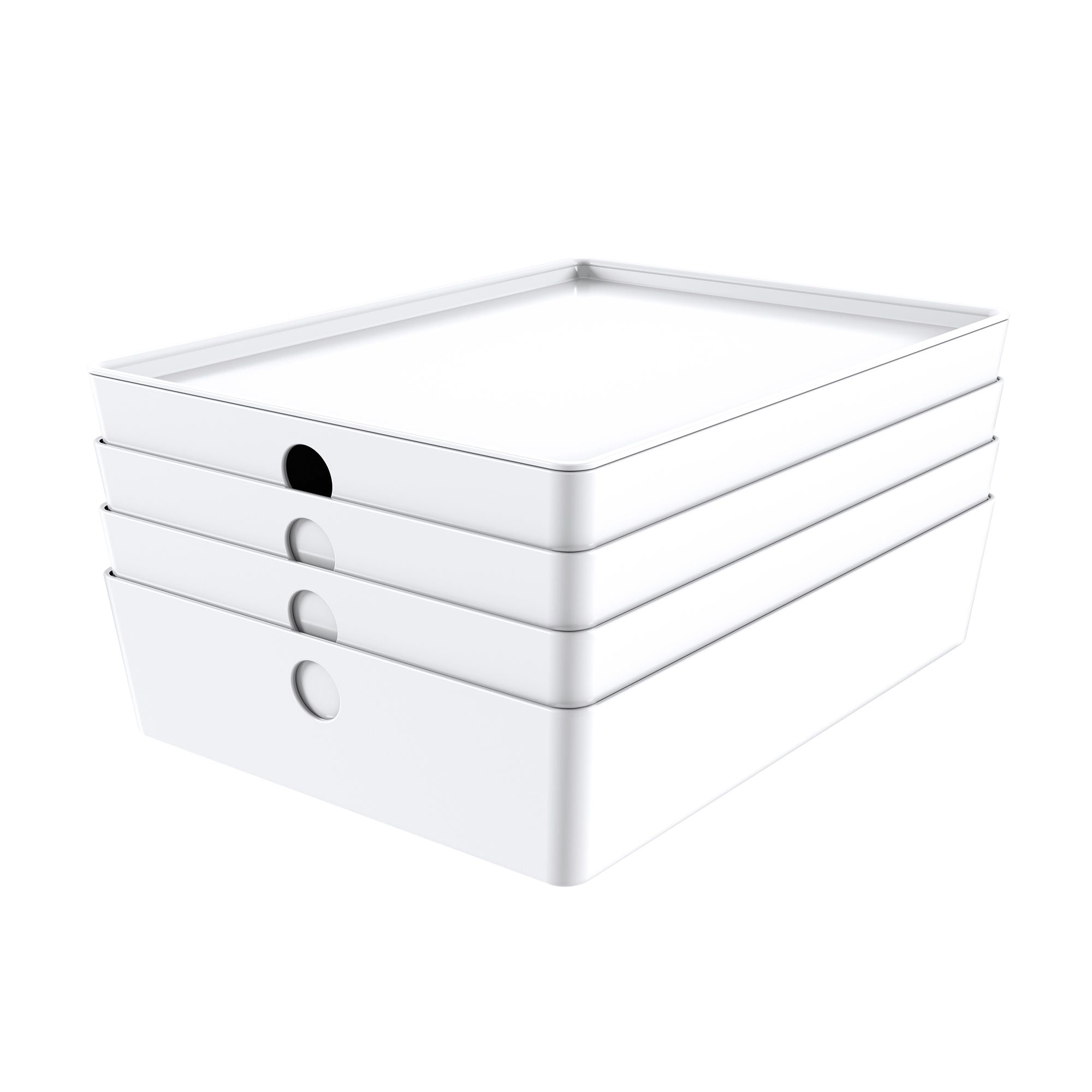 KUGGIS Box with lid, white, Width: 14 ½ - IKEA