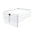 thumbnail image 1 of Mainstays Medium Lidded Storage Bins, White, Set of 4, 1 of 3
