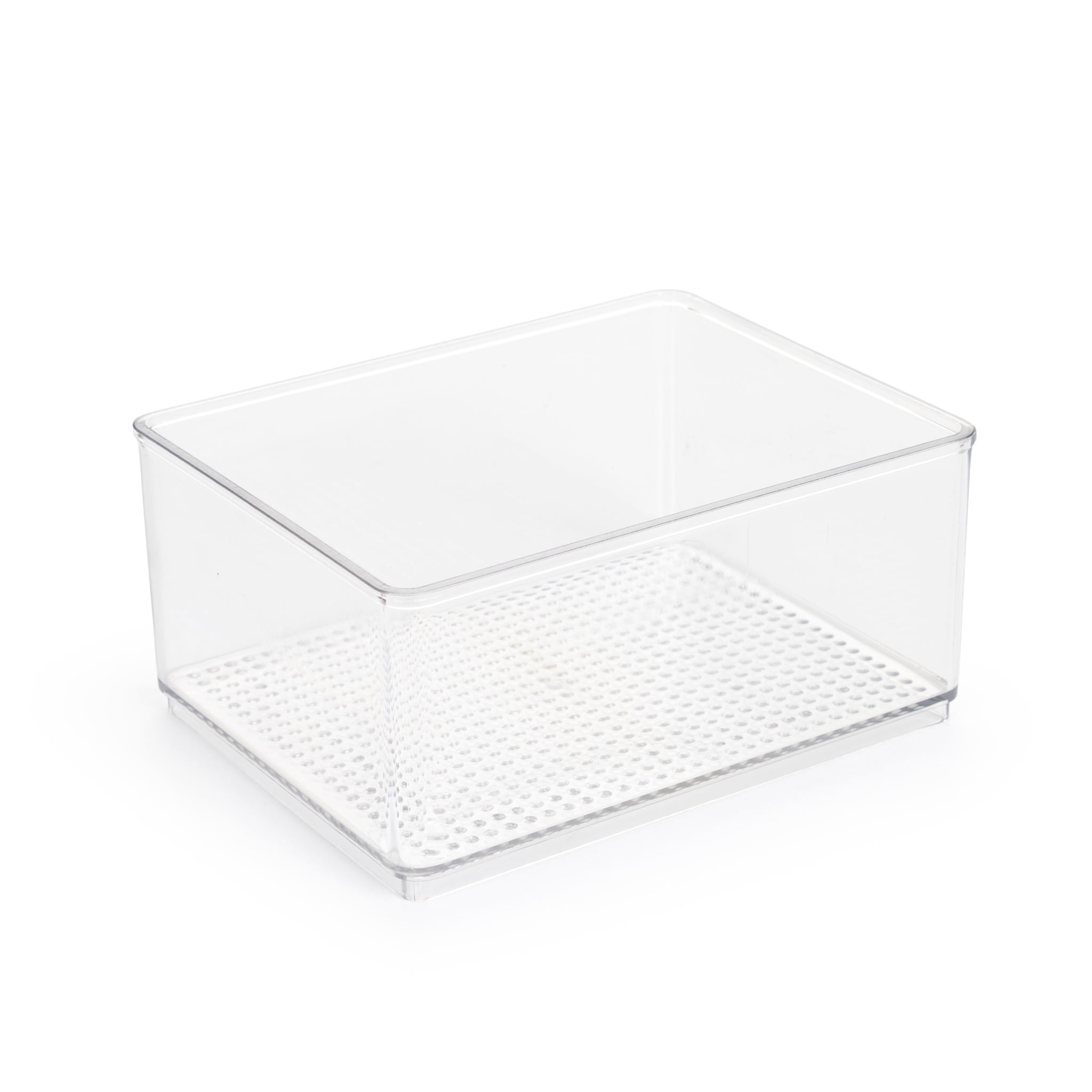 Mainstays Medium Clear Plastic Organizer Bin for Bathroom St